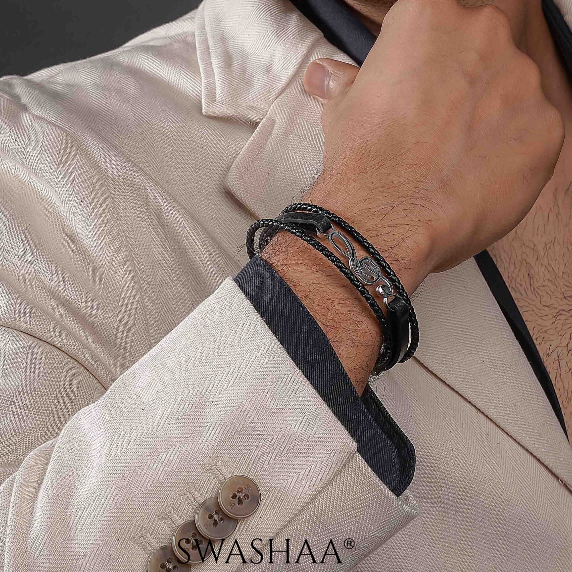 Men's Leather Bracelets – Swashaa