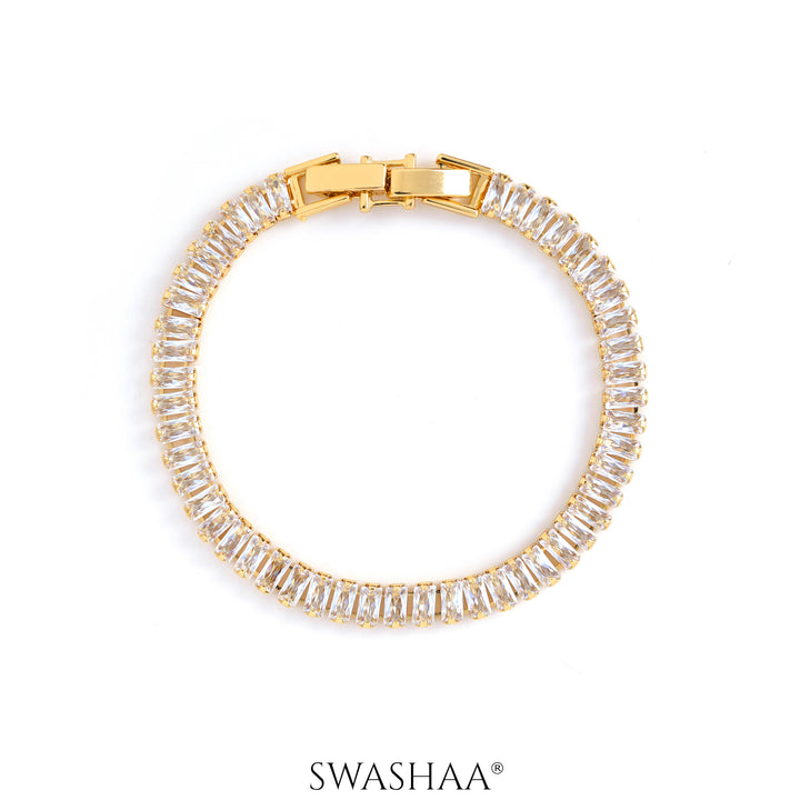 Meadow Baguette 18K Gold Plated Bracelet