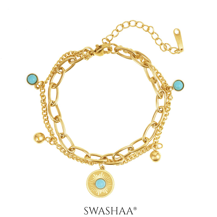 Aahana Eye 18K Gold Plated  Bracelet