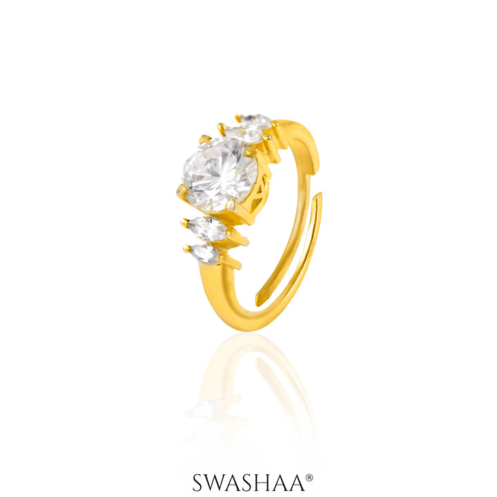 Aas Solitaire 18K Gold Plated Ring