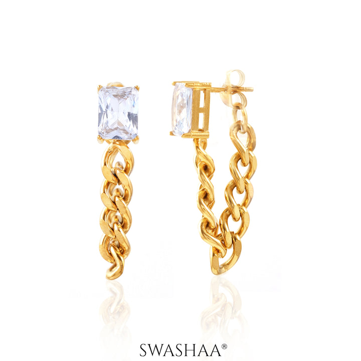 Agnes Chain 18K Gold Plated Earrings