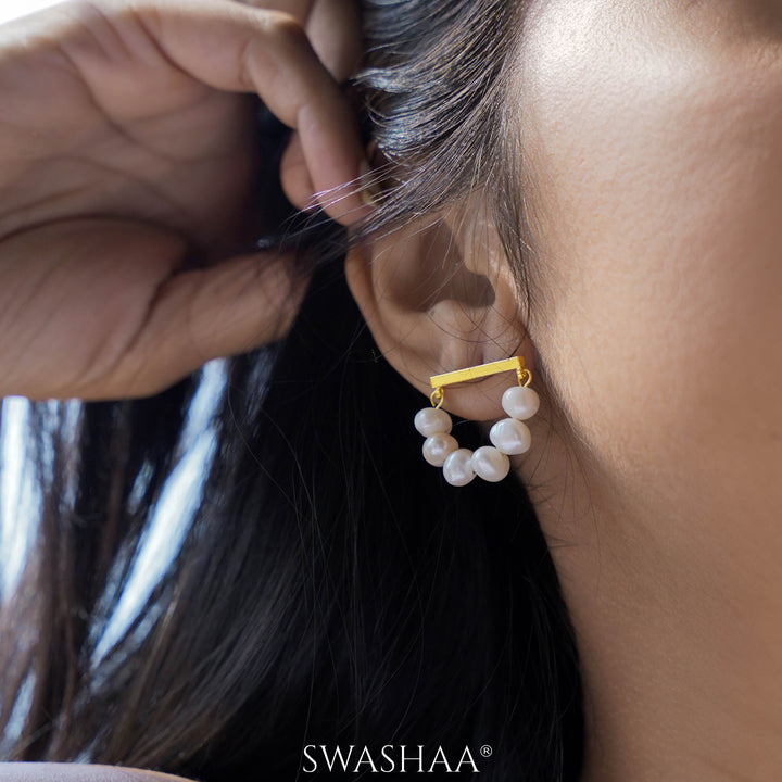 Akoya Pearl 18K Gold Plated Earrings