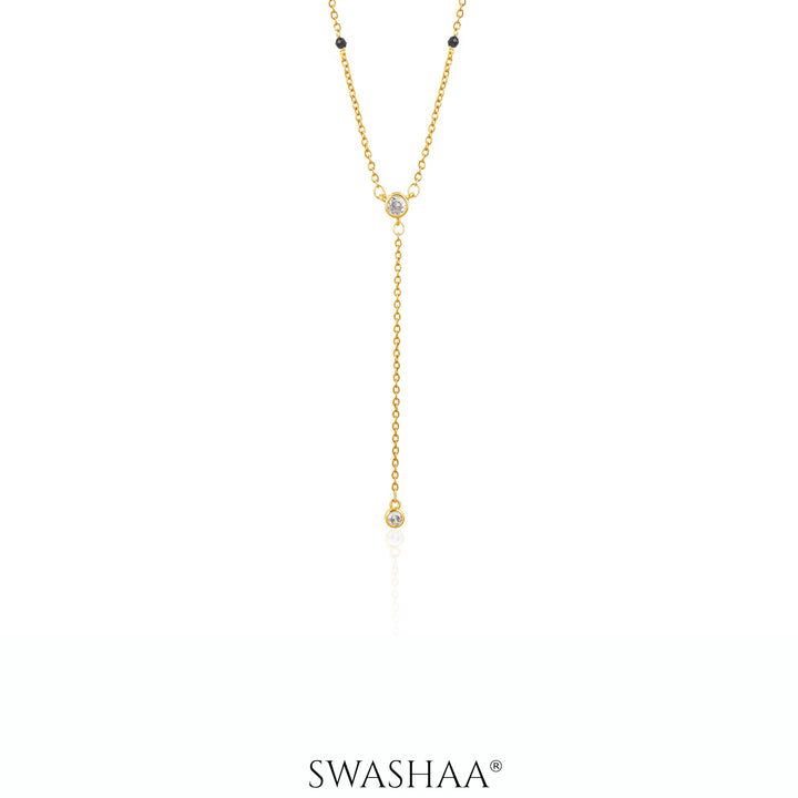 Aleeia Solitaire Drop 18K Gold Plated Mangalsutra