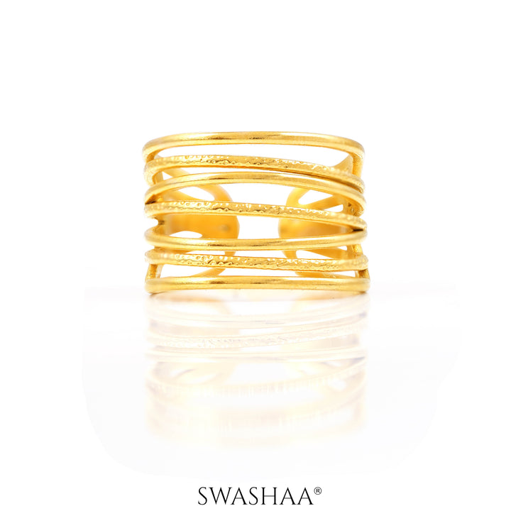 Armaya 18K Gold Plated Ring