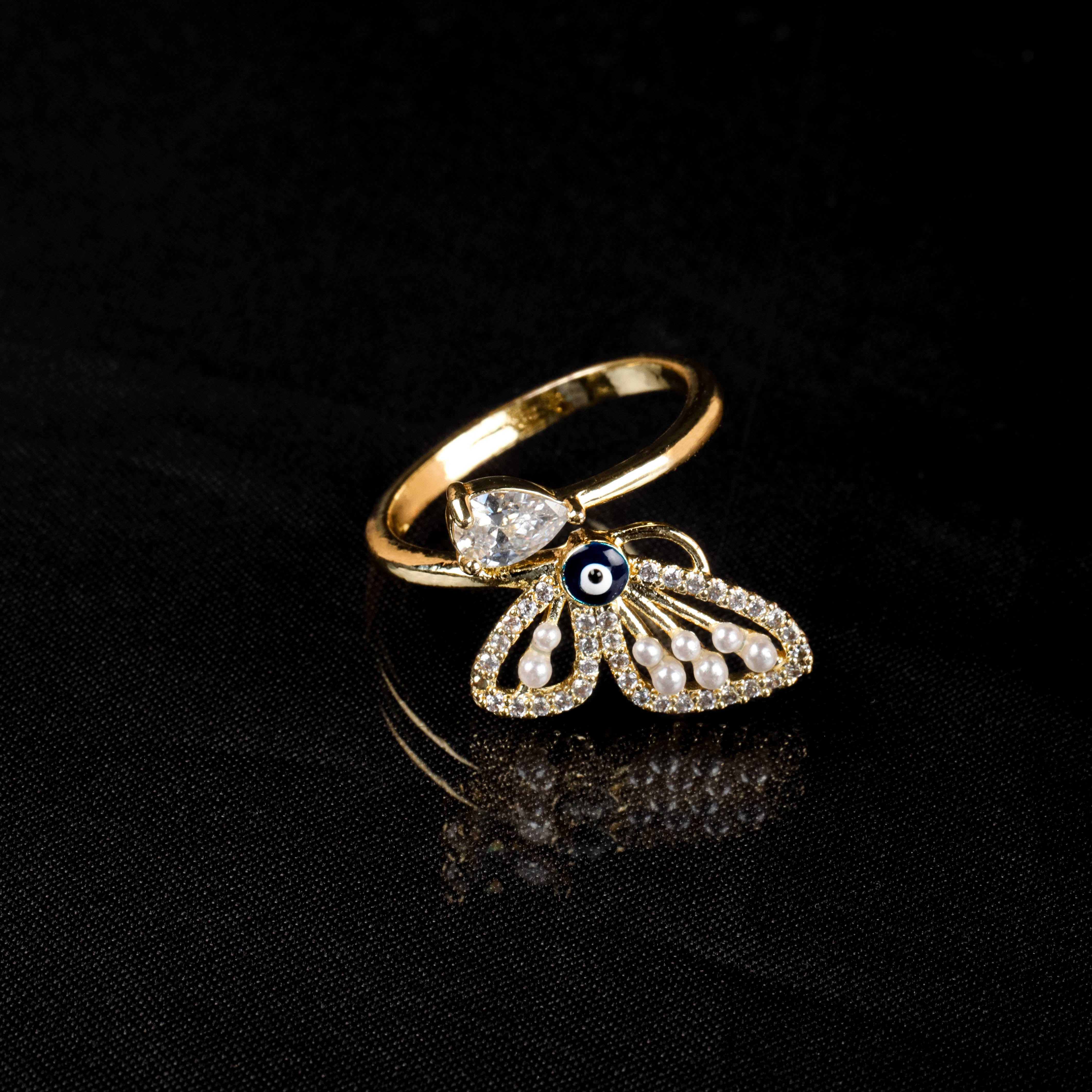 Beautiful Resizable Butterfly Ring For women-DUB001BR – www.soosi.co.in