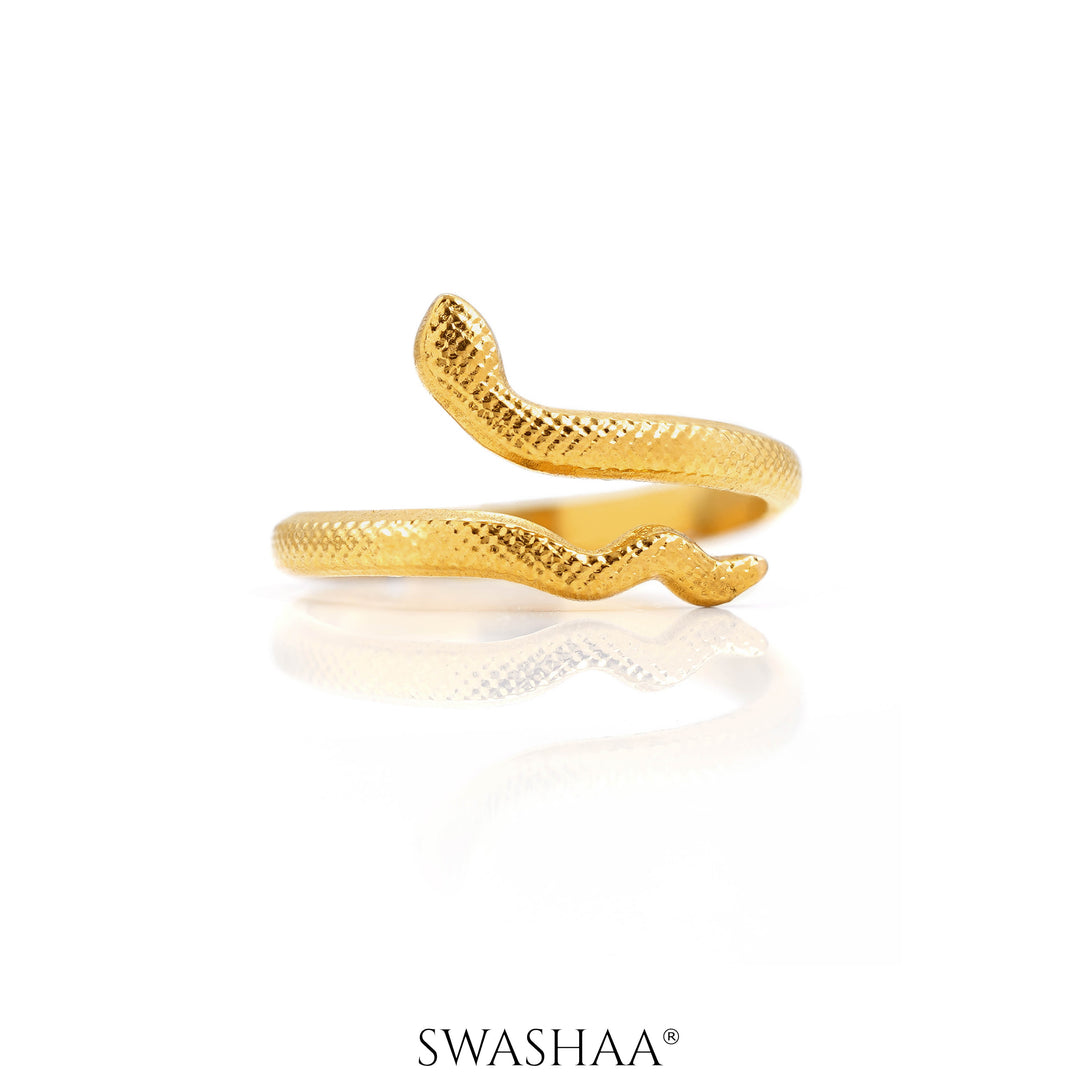 Ashlekha 18K Gold Plated Ring