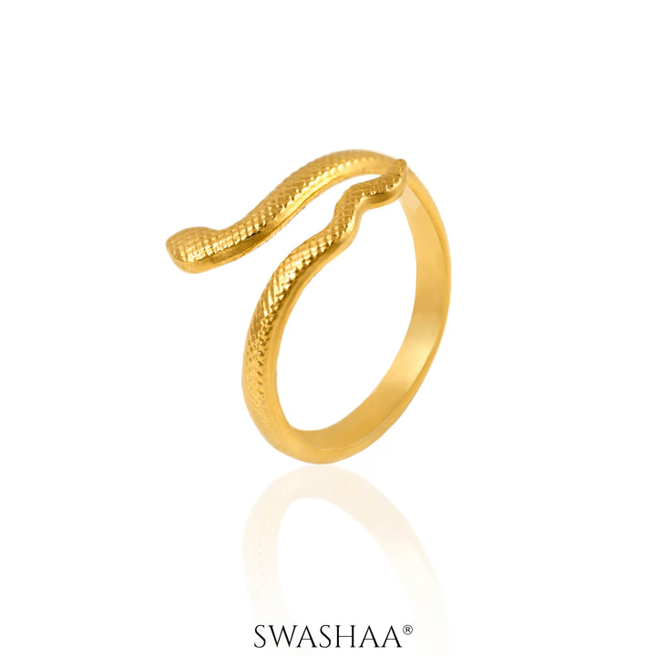 Ashlekha 18K Gold Plated Ring