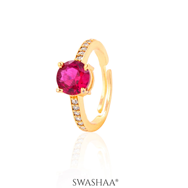 Blush Radiance 18K Gold Plated Ring