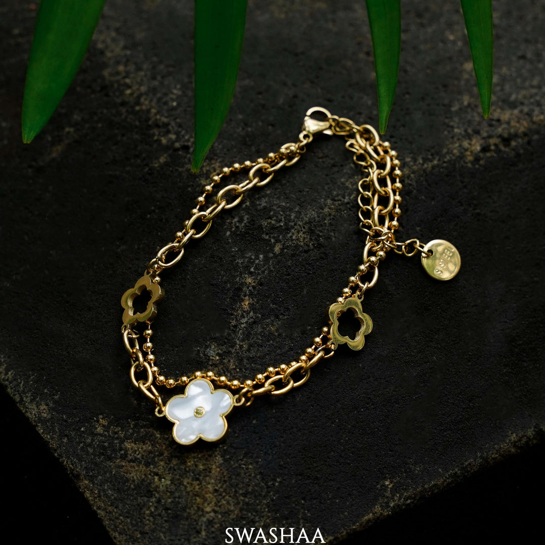 Boho Flora 18K Gold Plated Bracelet