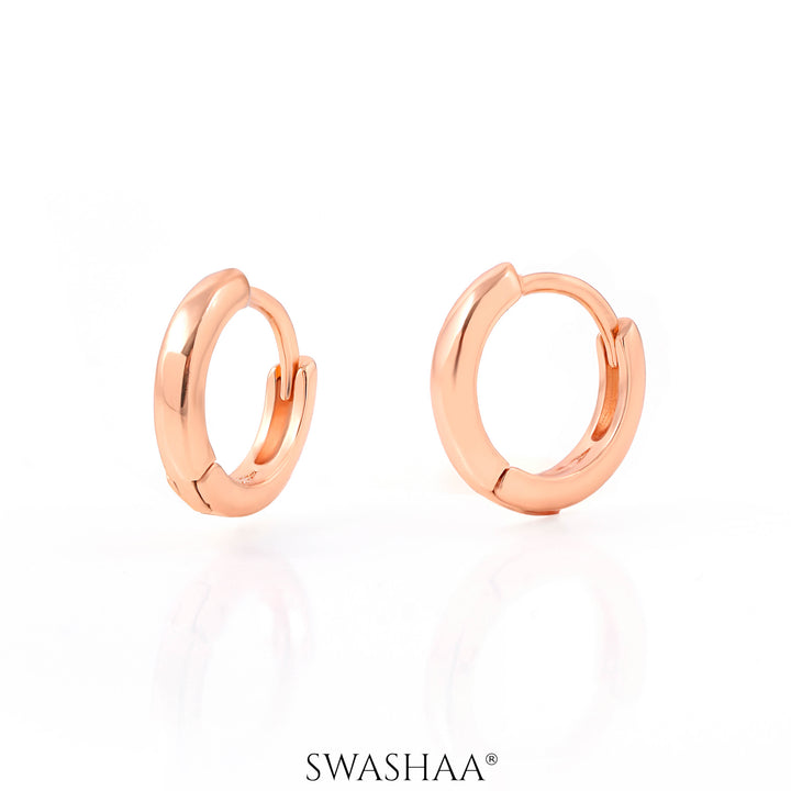 Barbara Rosegold Plated Hoop Earrings