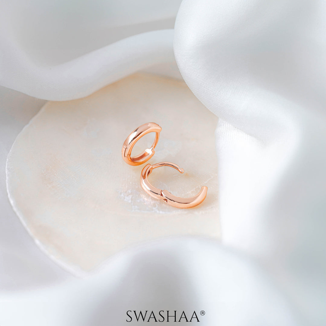 Barbara Rosegold Plated Hoop Earrings