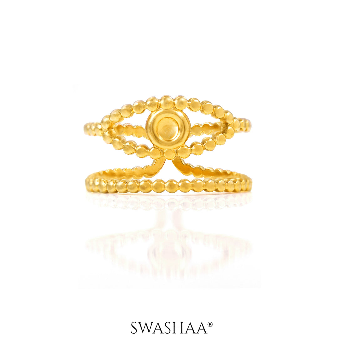 Barkha Eye 18K Gold Plated Ring