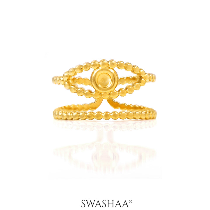 Barkha Eye 18K Gold Plated Ring