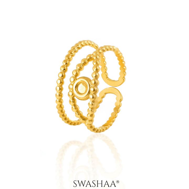 Barkha Eye 18K Gold Plated Ring