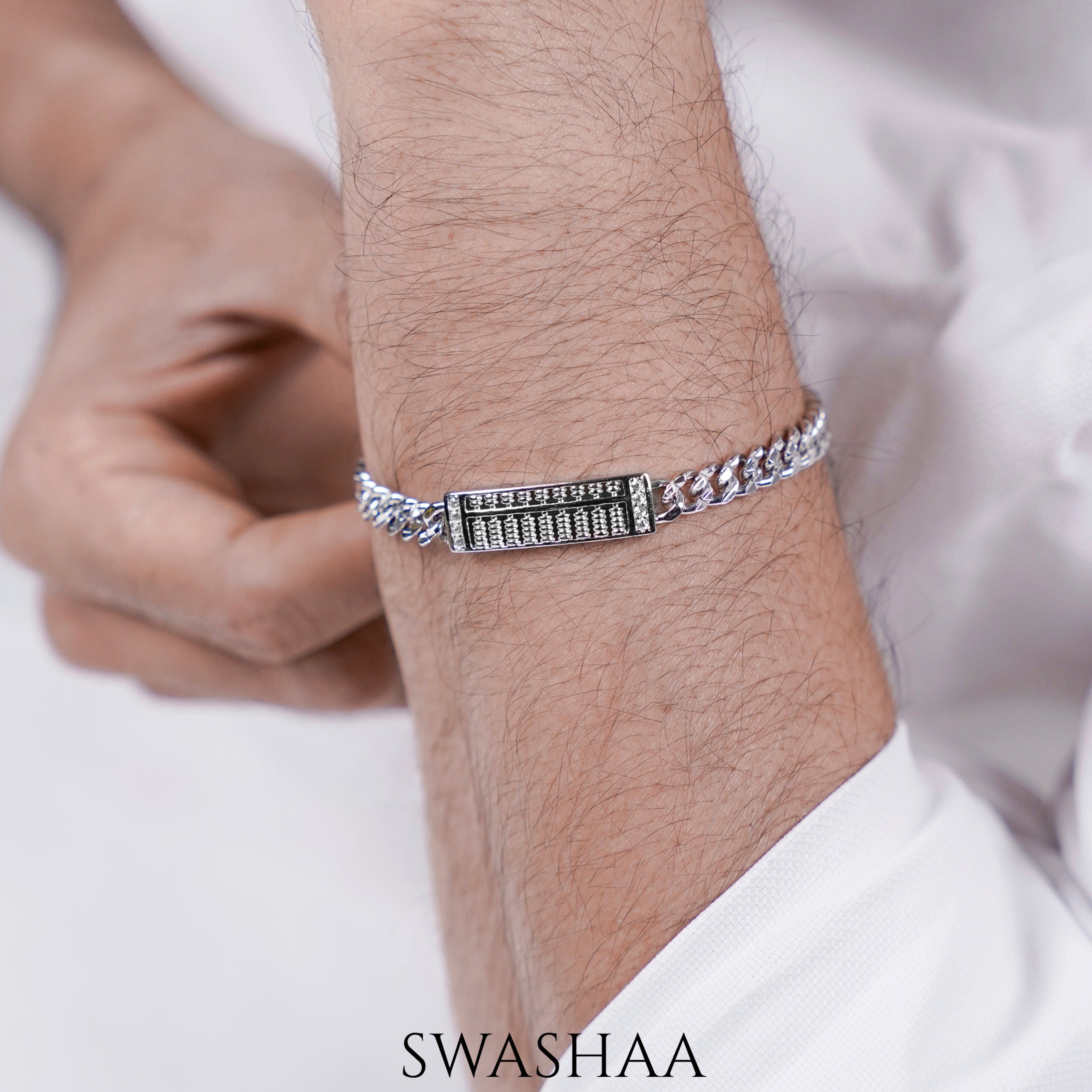 Original silver bracelet for deals mens tanishq