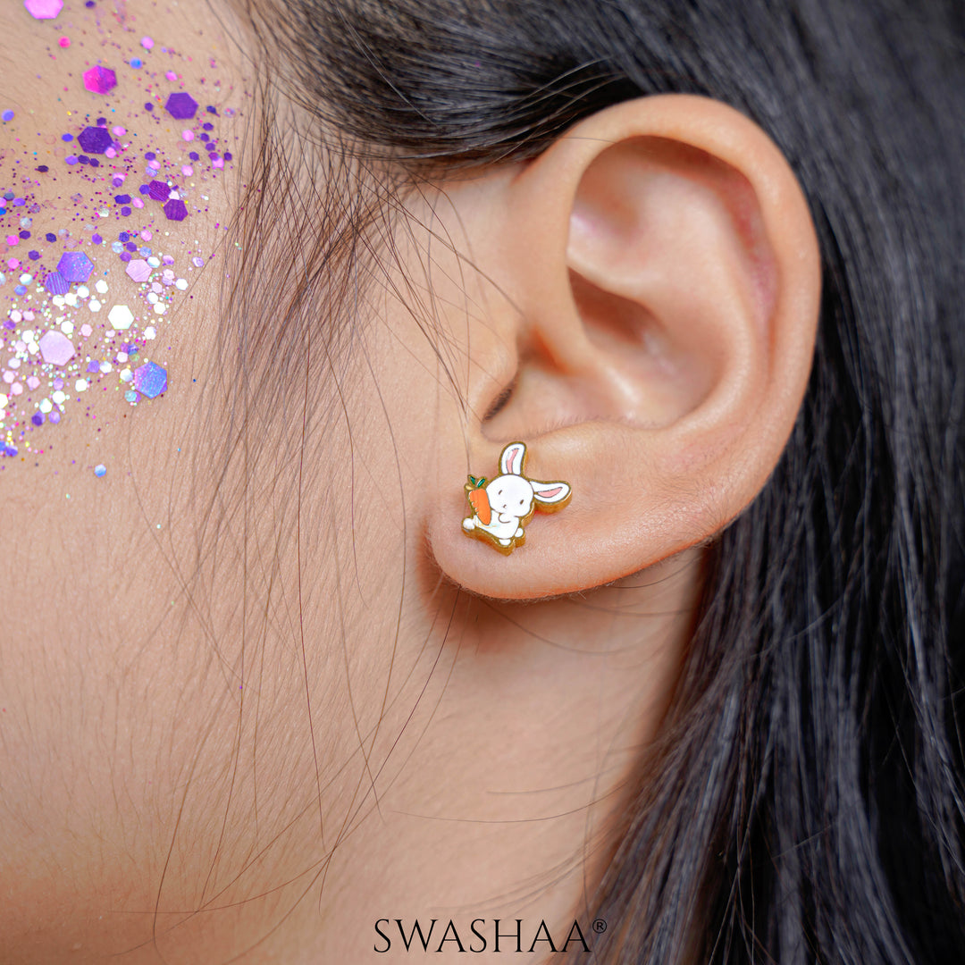 Cinna-Bun 18K Gold Plated Kid's Earrings