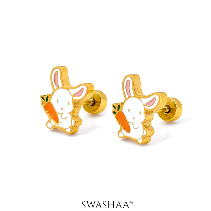 Cinna-Bun 18K Gold Plated Kid's Earrings