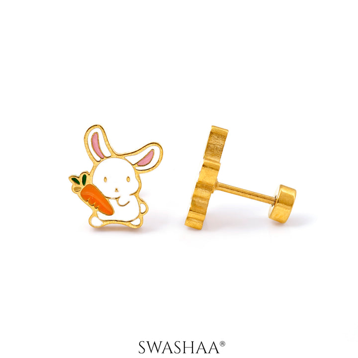 Cinna-Bun 18K Gold Plated Kid's Earrings