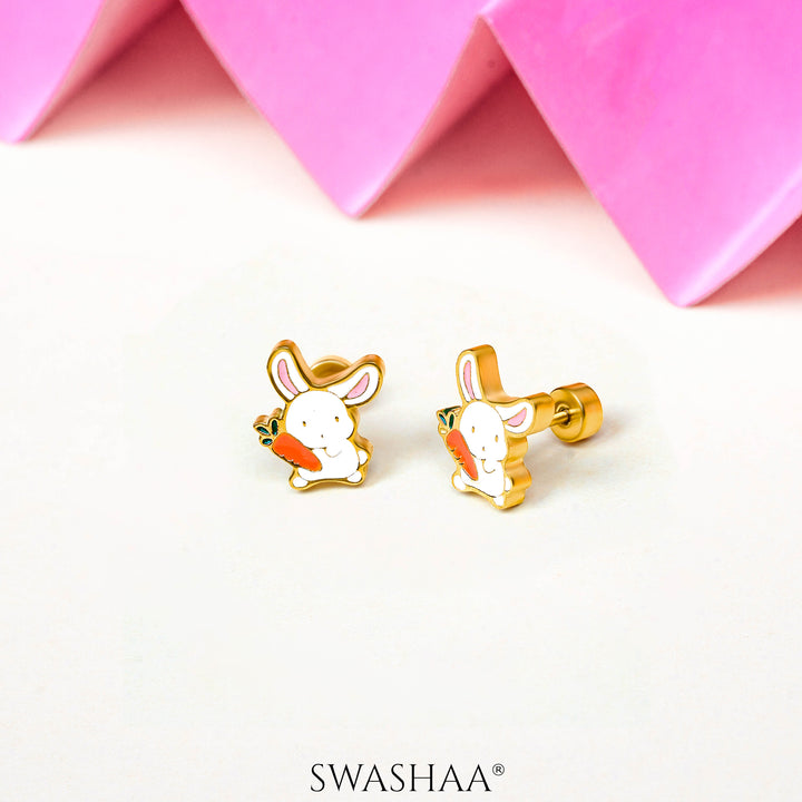 Cinna-Bun 18K Gold Plated Kid's Earrings