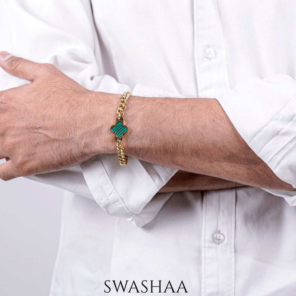 Clover Chain Men's Bracelet - Swashaa