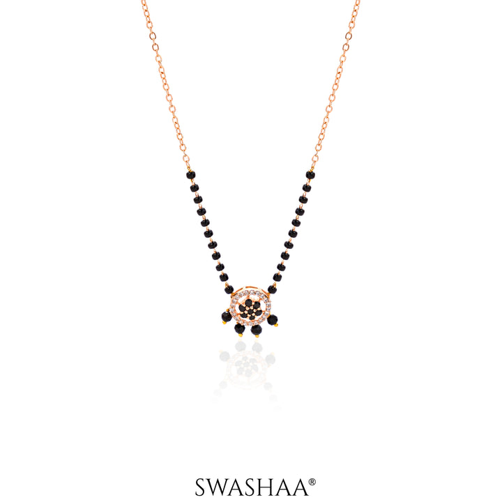 Dityaa Rosegold Plated Mangalsutra