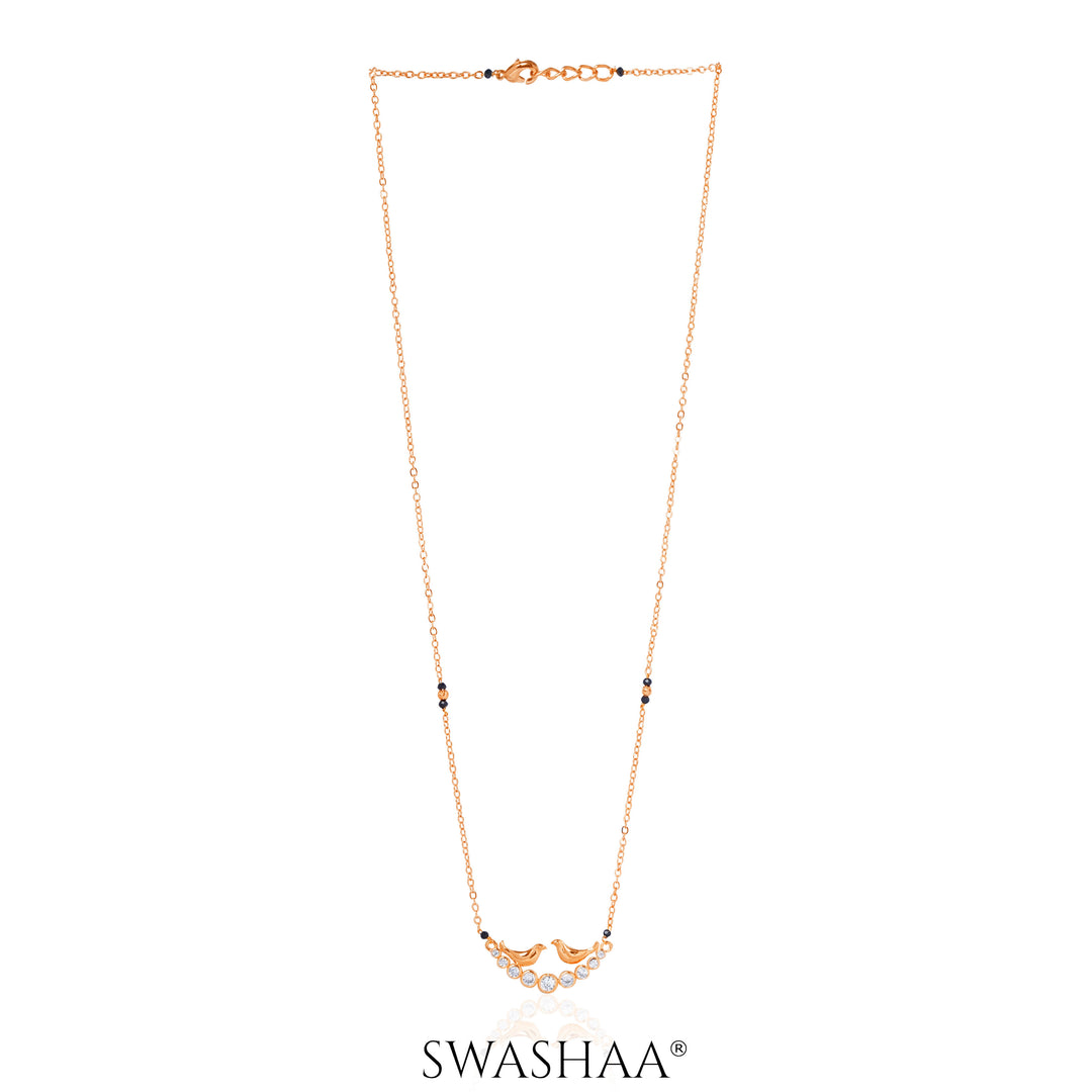 Dhunki Rosegold Plated Mangalsutra