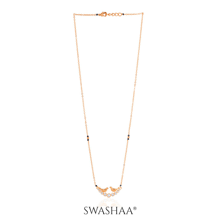 Dhunki Rosegold Plated Mangalsutra