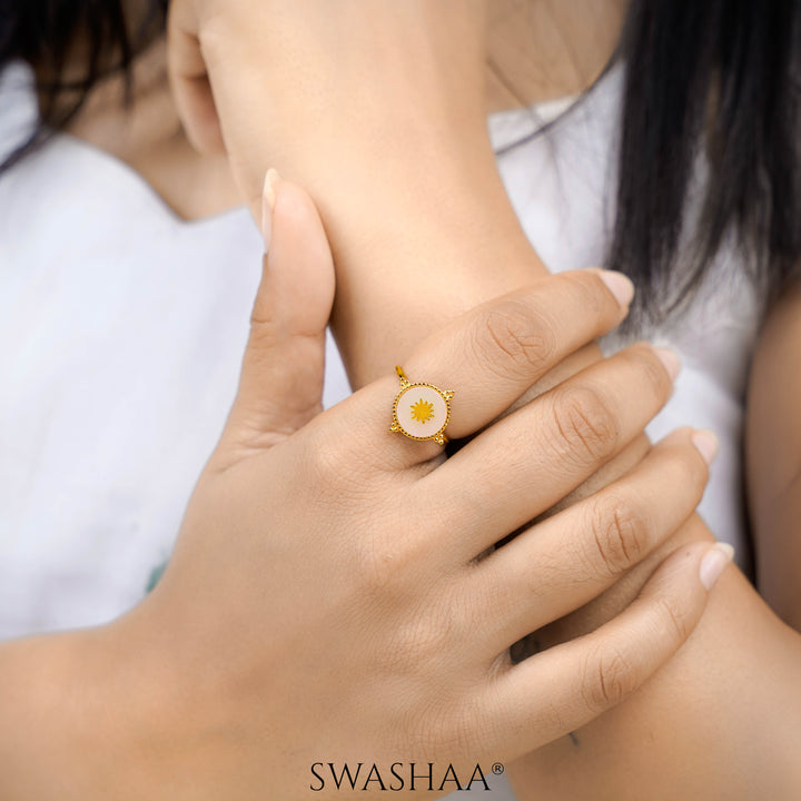 Domicia Sun 18K Gold Plated Ring