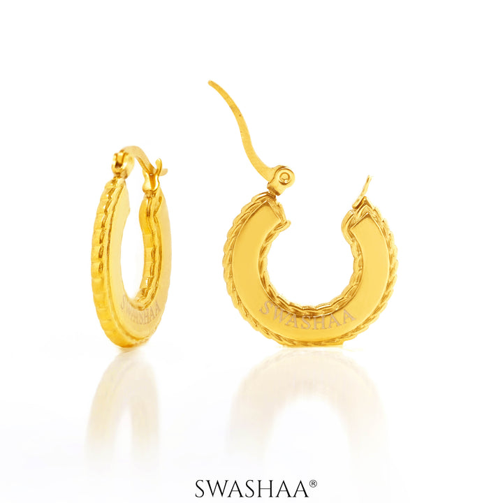 Draw 18K Gold Plated Earrings