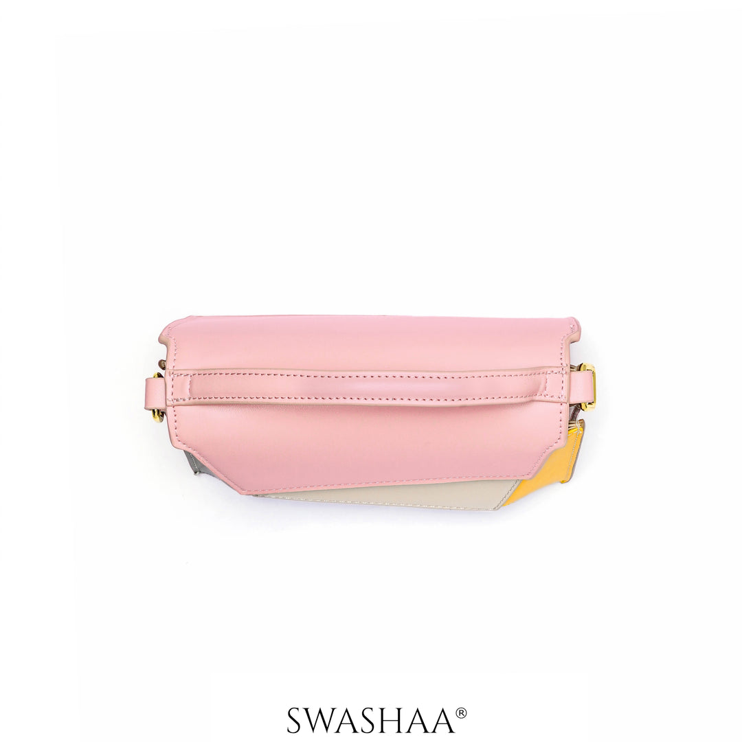 Drea Pink Leather Sling Bag