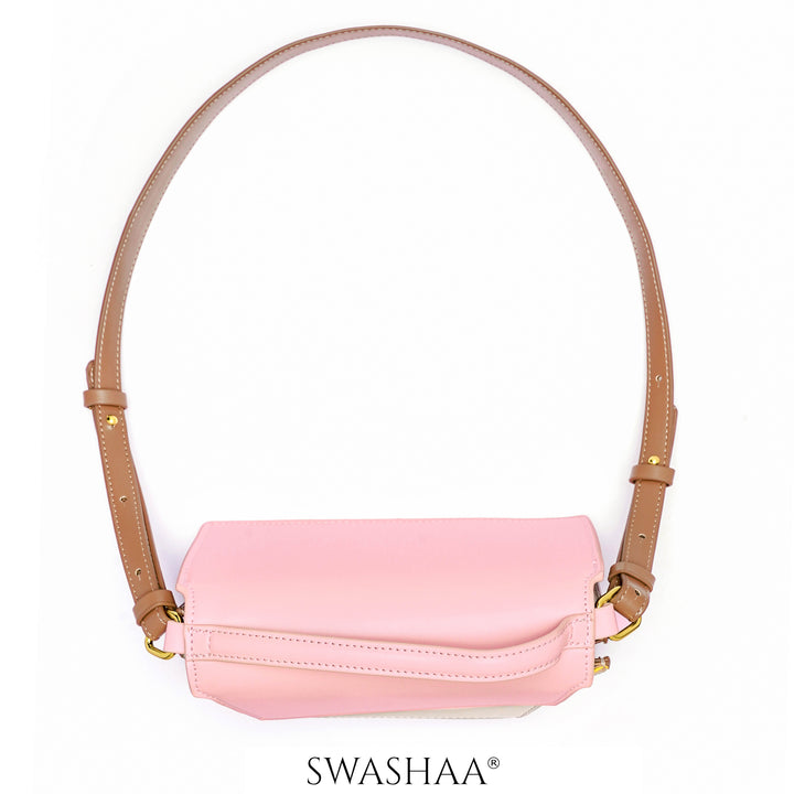 Drea Pink Leather Sling Bag