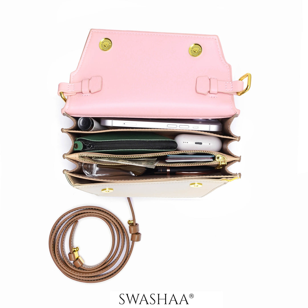 Drea Pink Leather Sling Bag