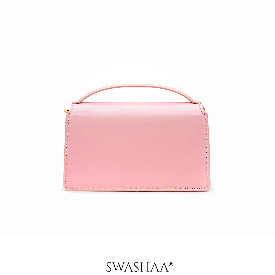 Drea Pink Leather Sling Bag