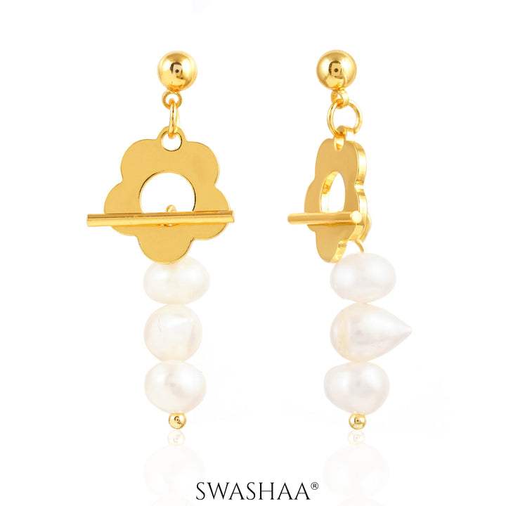 Dunsmuir Pearl 18K Gold Plated Earrings