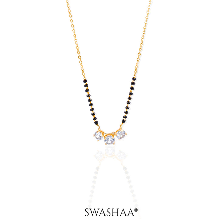 Esha Solitaire 14K Gold Plated Mangalsutra