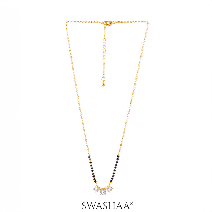 Esha Solitaire 14K Gold Plated Mangalsutra