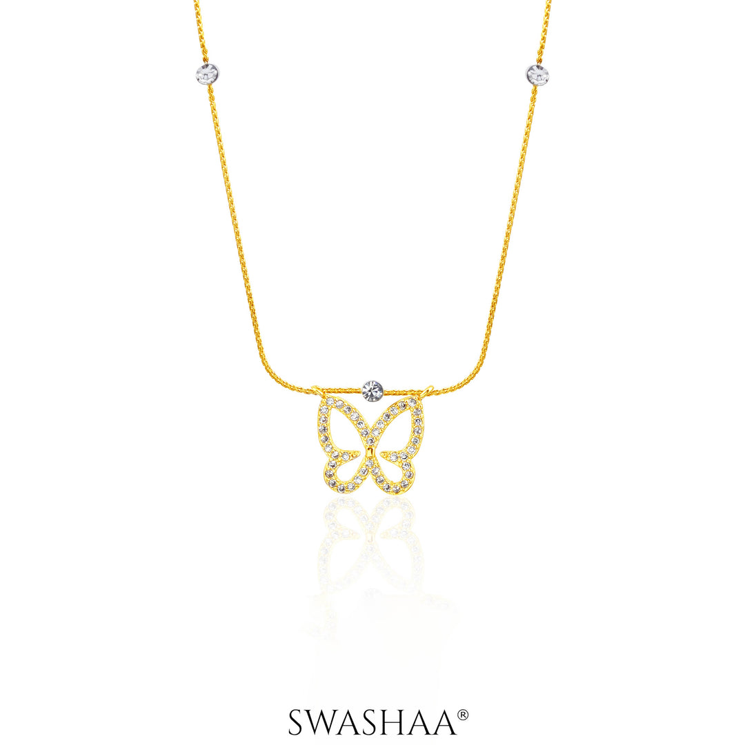 Evania Butterfly Dream 18K Gold Plated Necklace