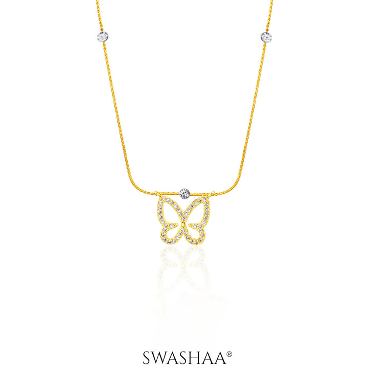 Evania Butterfly Dream 18K Gold Plated Necklace