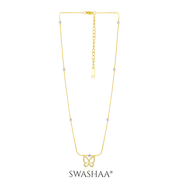 Evania Butterfly Dream 18K Gold Plated Necklace