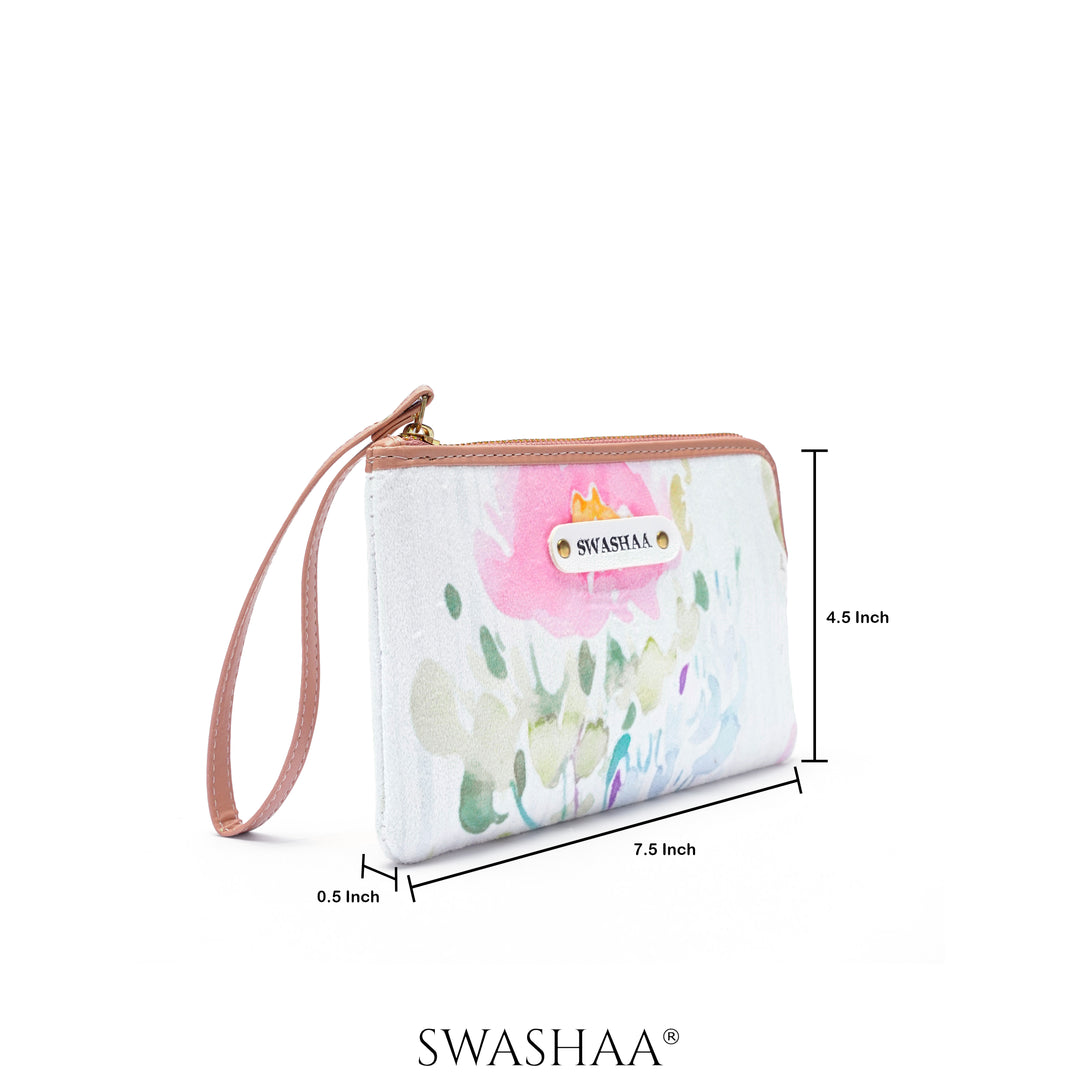 Furly Flowers Wristlet