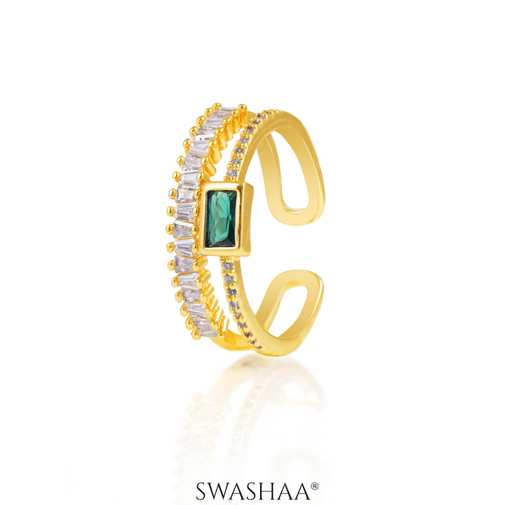 Fahari Diamond 18K Gold Plated Ring