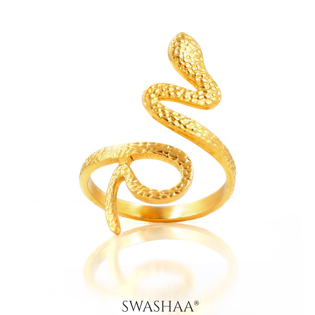 Fia Snake 18K Gold Plated Ring