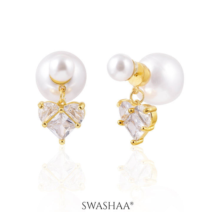 Fiora Pearl 18K Gold Plated Earrings