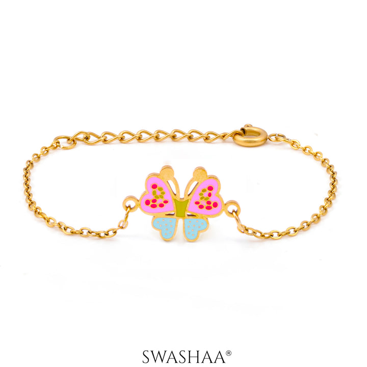 Floaty Butterfly 18K Gold Plated Kid's Bracelet