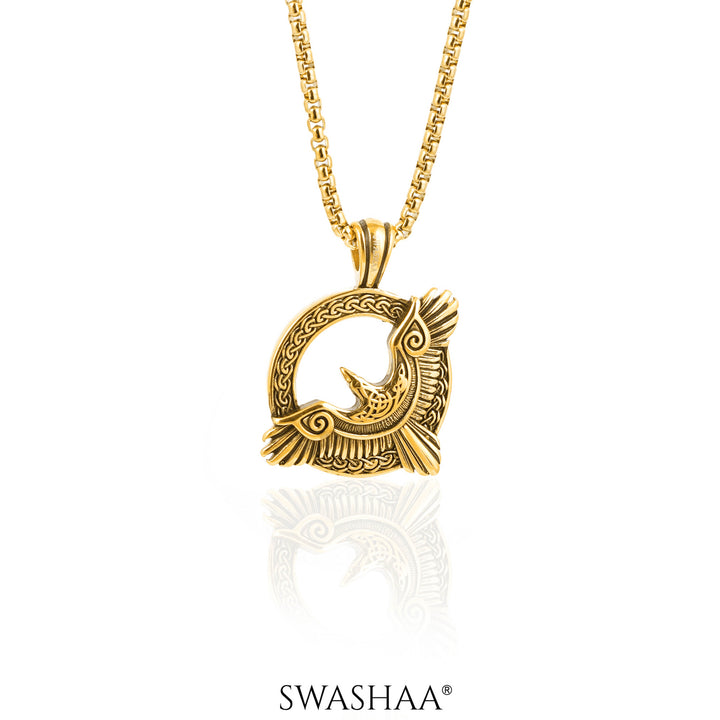 Froro Eagle 18K Gold Plated Men's Chain Pendant