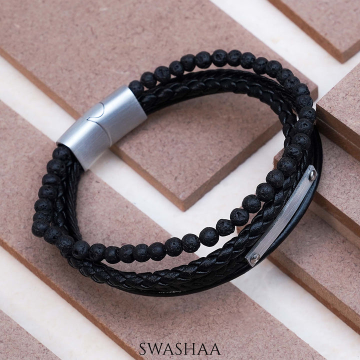 Fury Men's Leather Bracelet