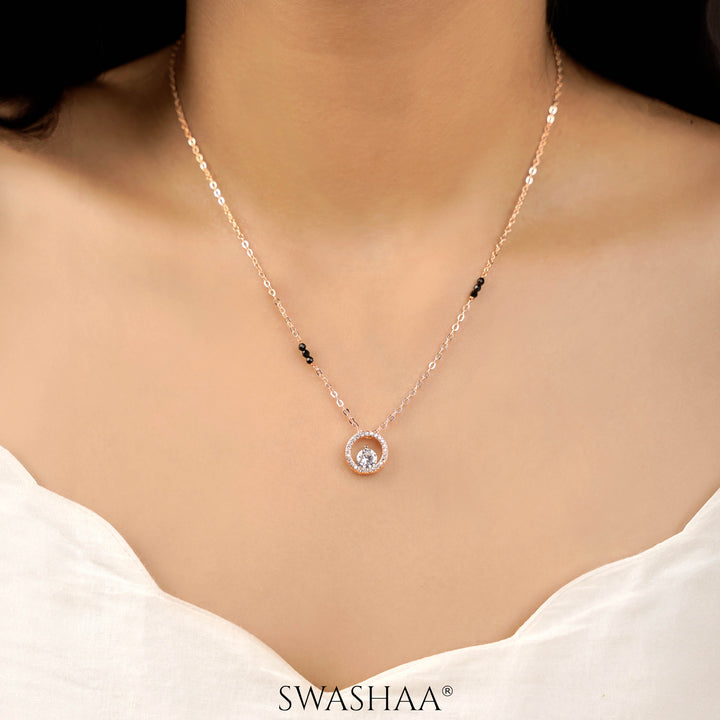 Gemma Rosegold Plated Mangalsutra