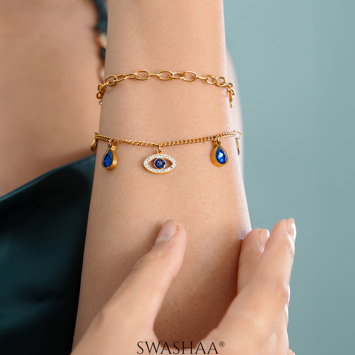 Gracie Evil Eye 18K Gold Plated Bracelet