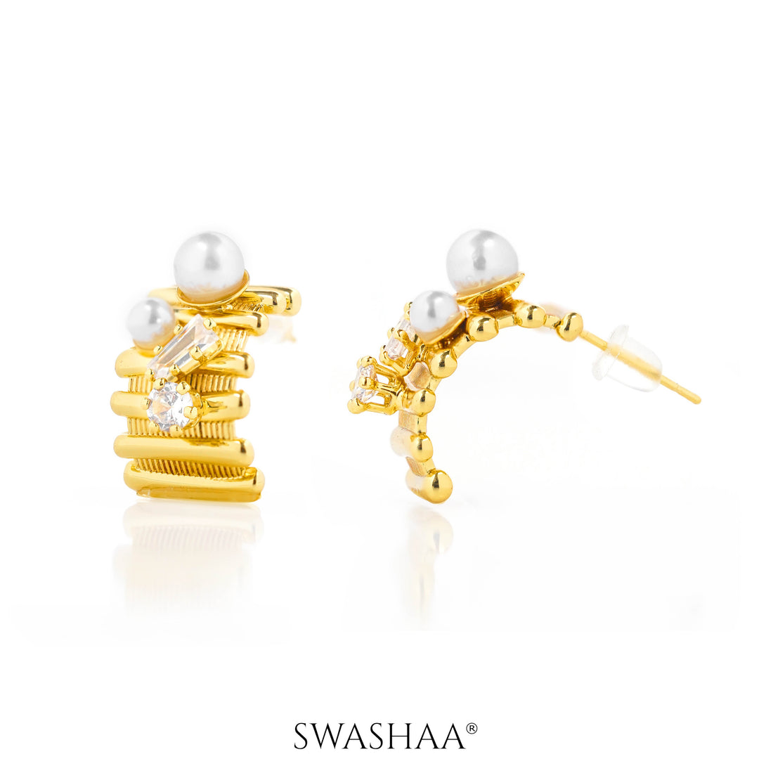 Hanoi Pearl 18K Gold Plated Earrings