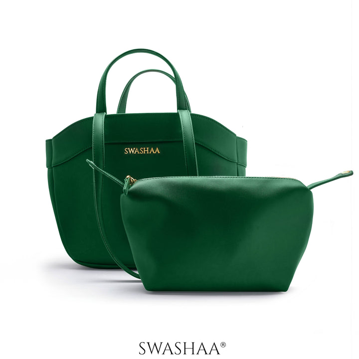 Hemi Green Leather Shoulder Bag